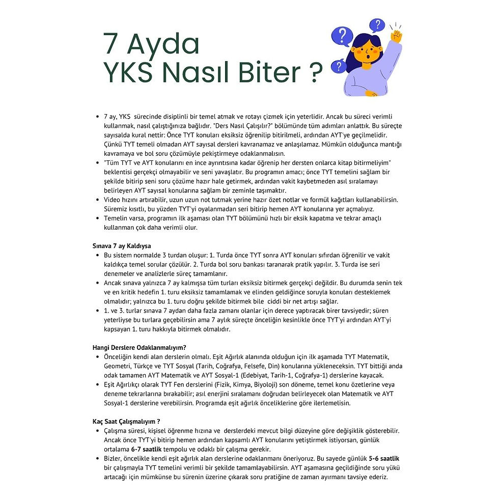 Küçük resim: 7 Ayda YKS Bitirme Programı - Eşit Ağırlık - Premium - Pdf Kopyası