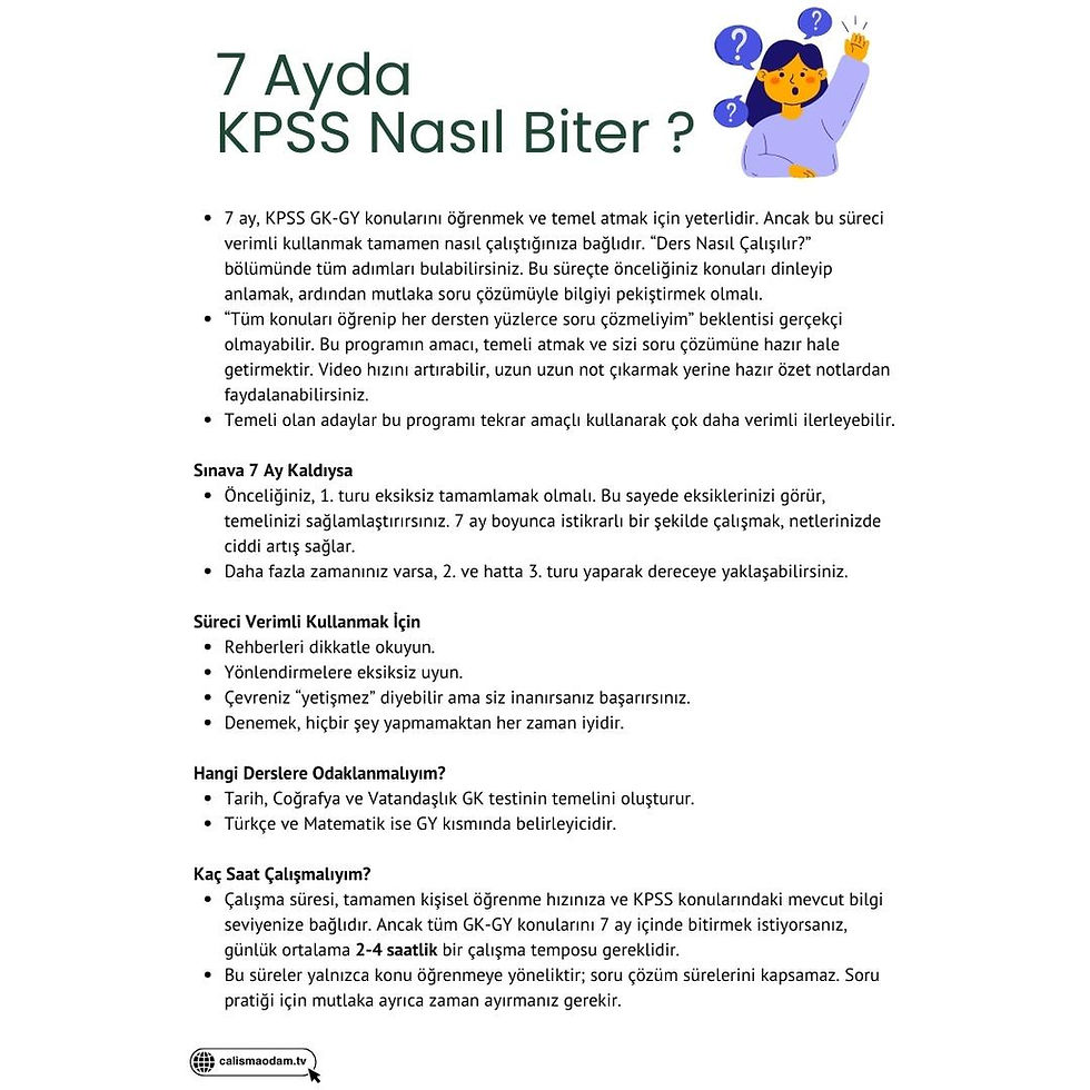 Küçük resim: 7 Ayda KPSS Bitirme Programı - Standart - Pdf