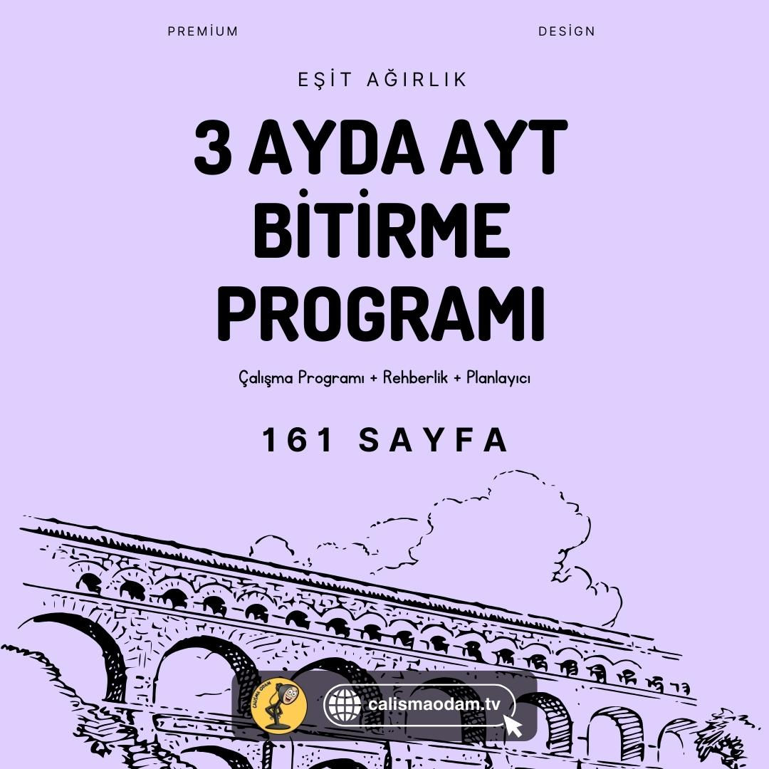 3 Ayda AYT Bitirme Programı - Eşit Ağırlık - Premium - Pdf