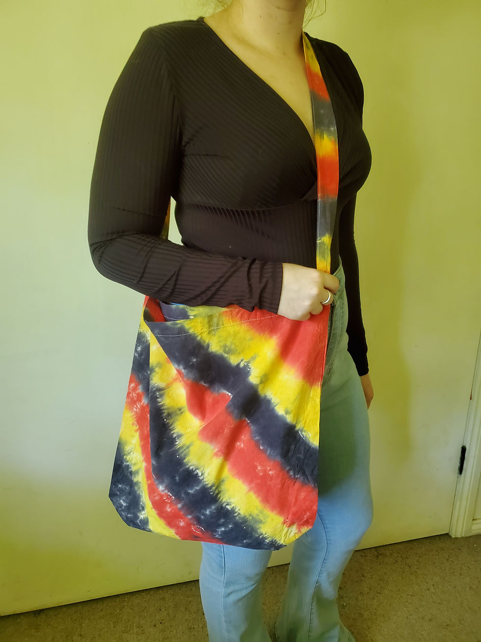 Thumbnail: Calico Sling & Shopping Bag (ready to Tie Dye)