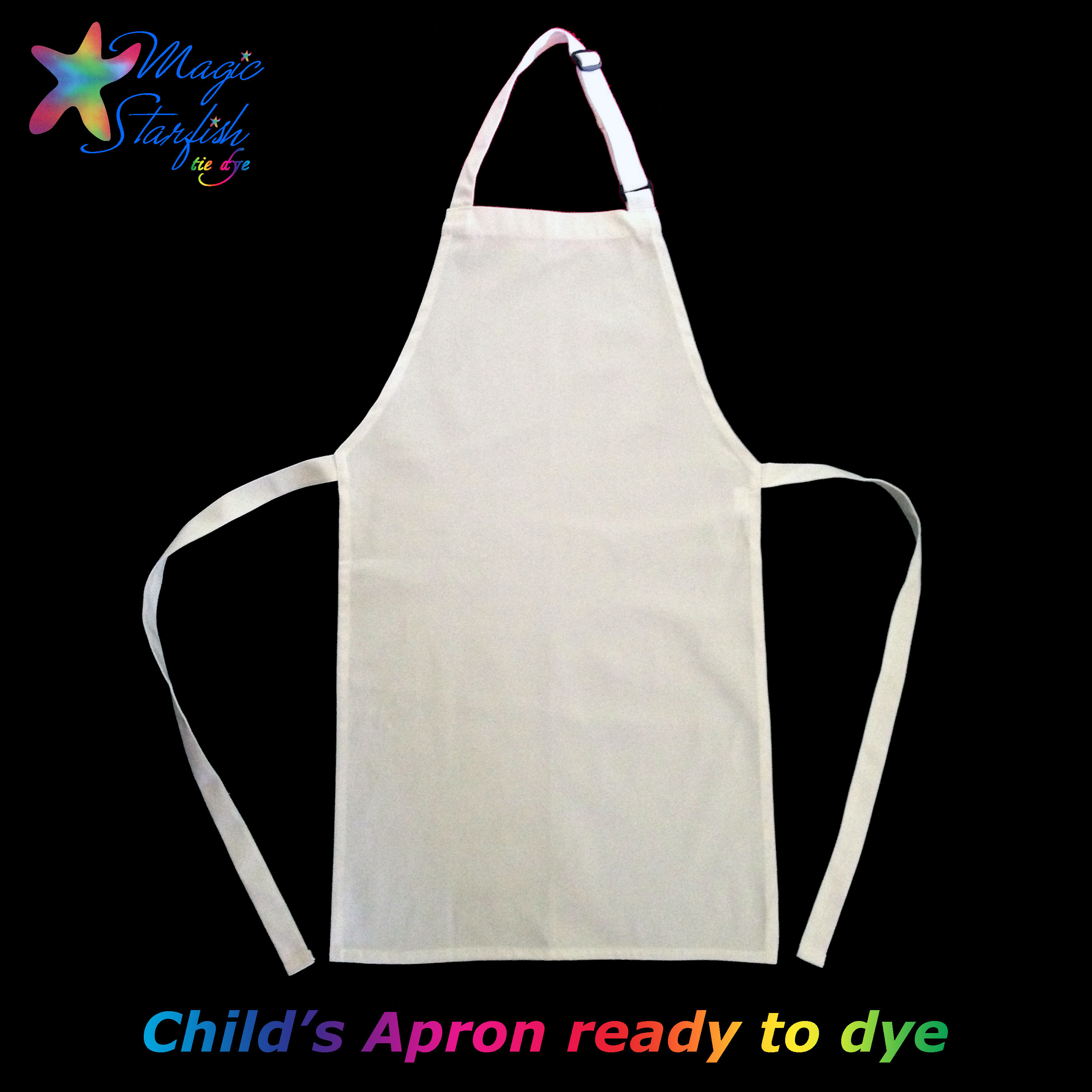 White Children's Apron (ready to  Tie Dye)
