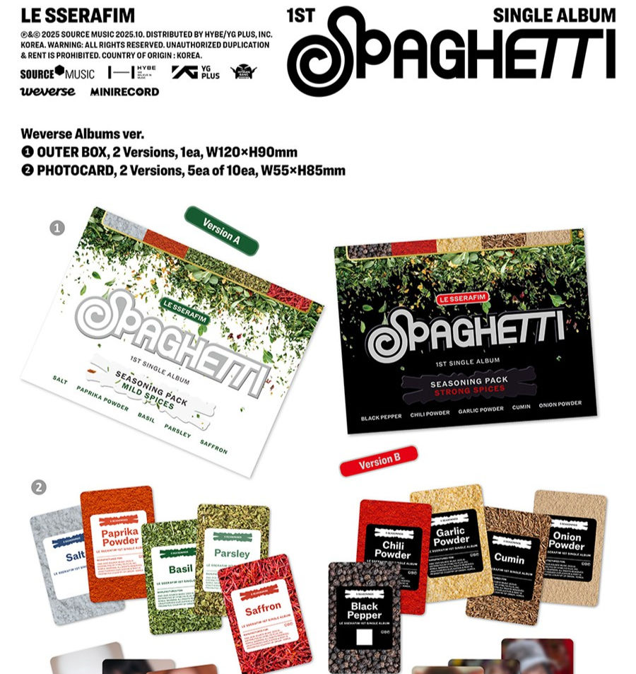 LE SSERAFIM – SPAGHETTI (Weverse Albums Ver.)