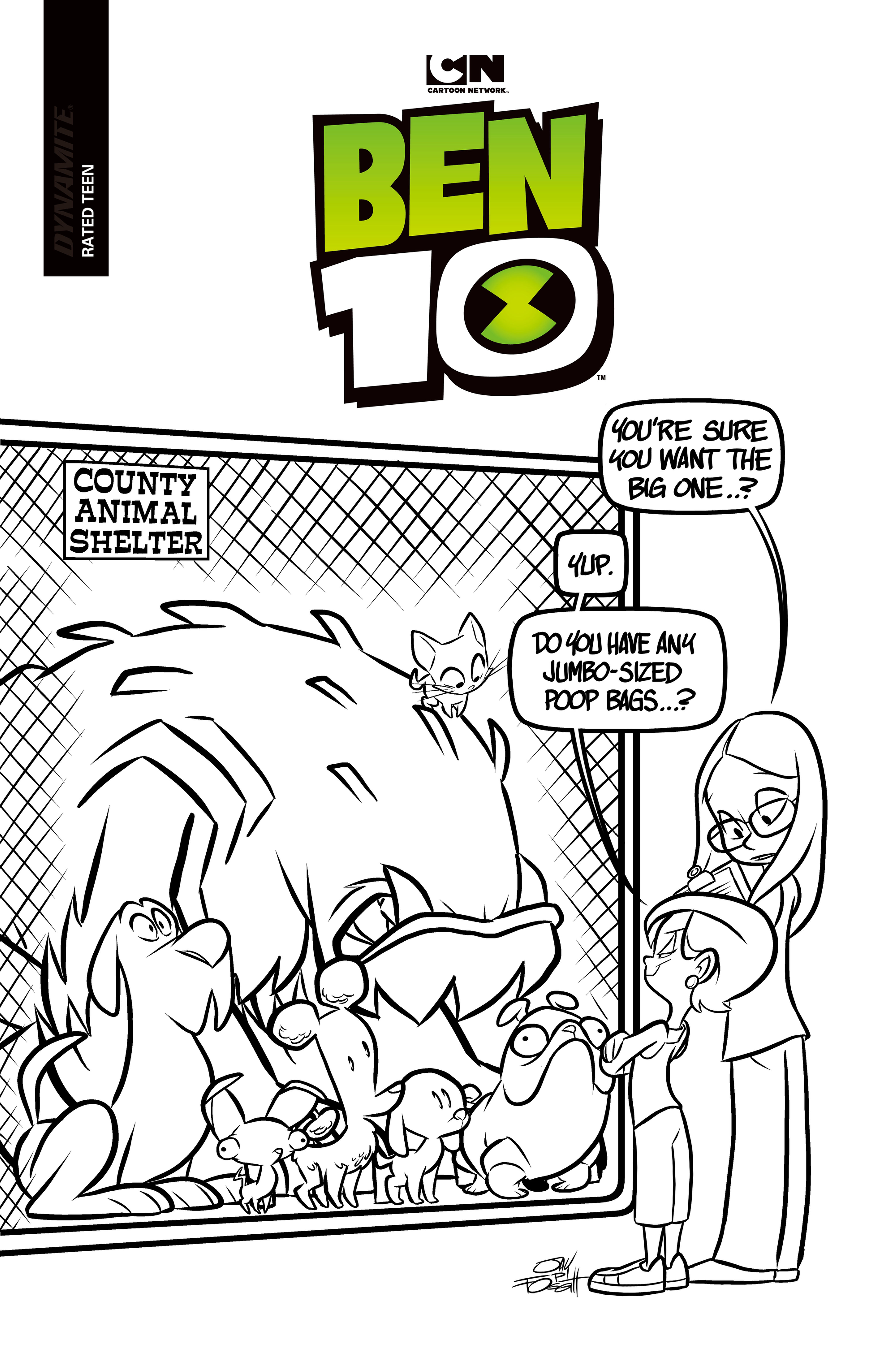 Ben 10 #1 The EXP Exclusive Line Art Variant