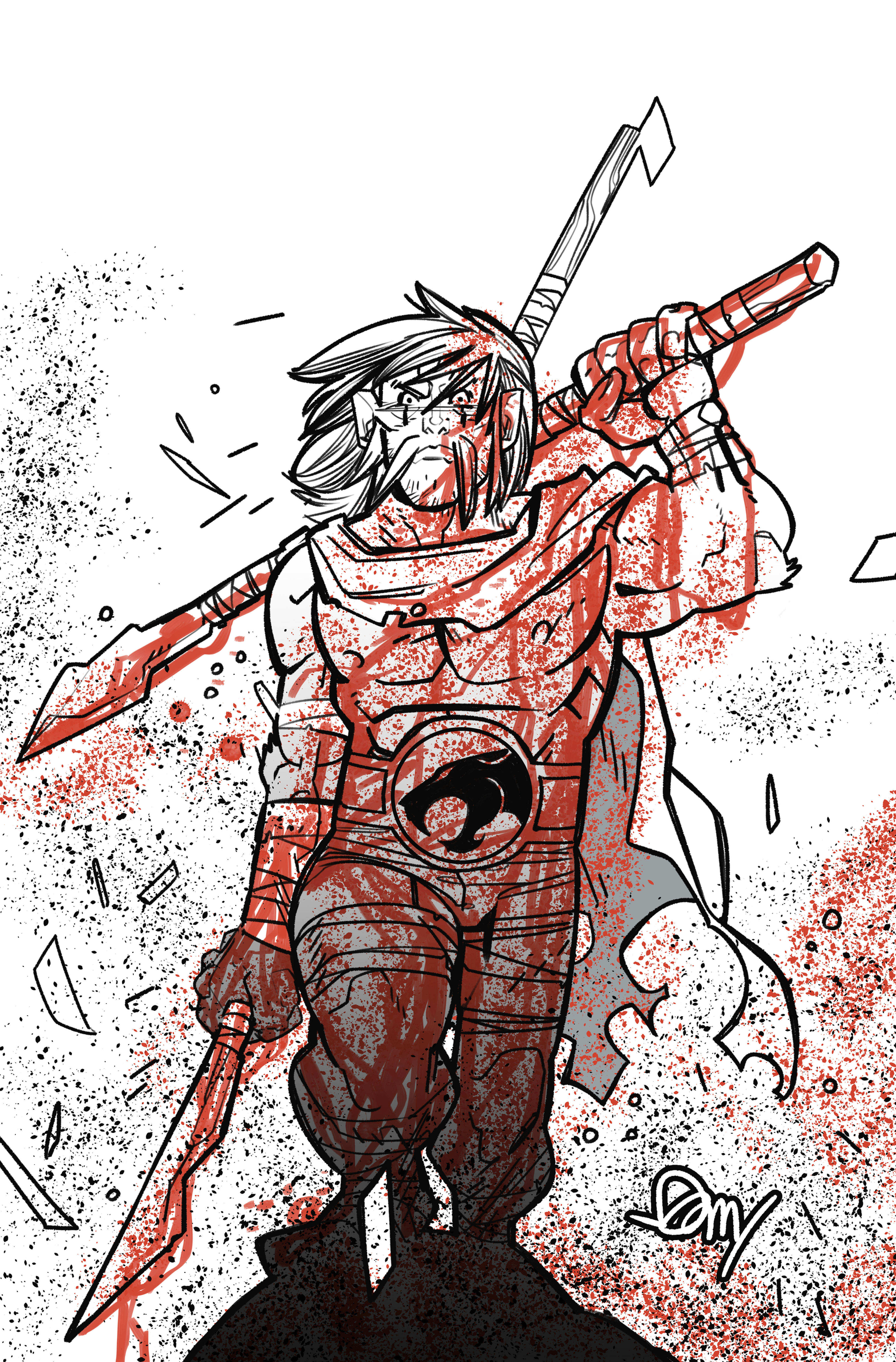 Bloody Lion-O Art Print