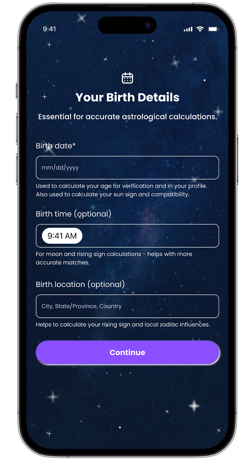 ZoMate data entry