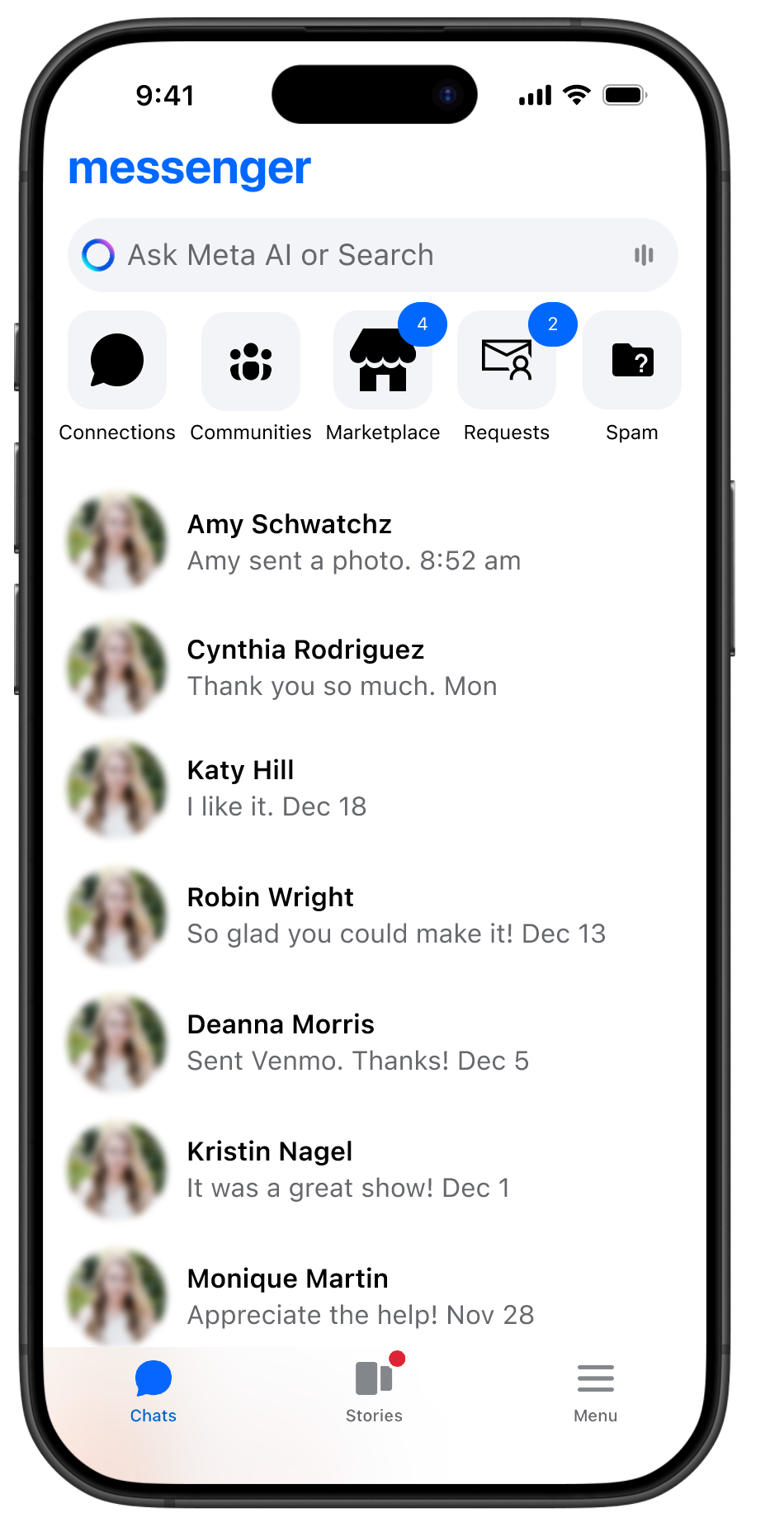 A reimagined navigation for Facebook Messenger