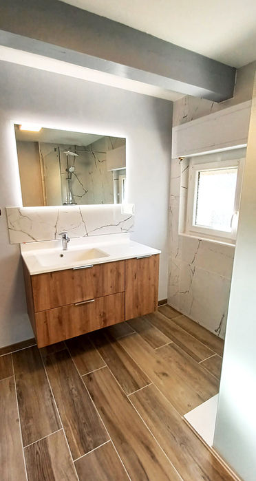 Rénovation, sanitaire, salle de bain, carrelage