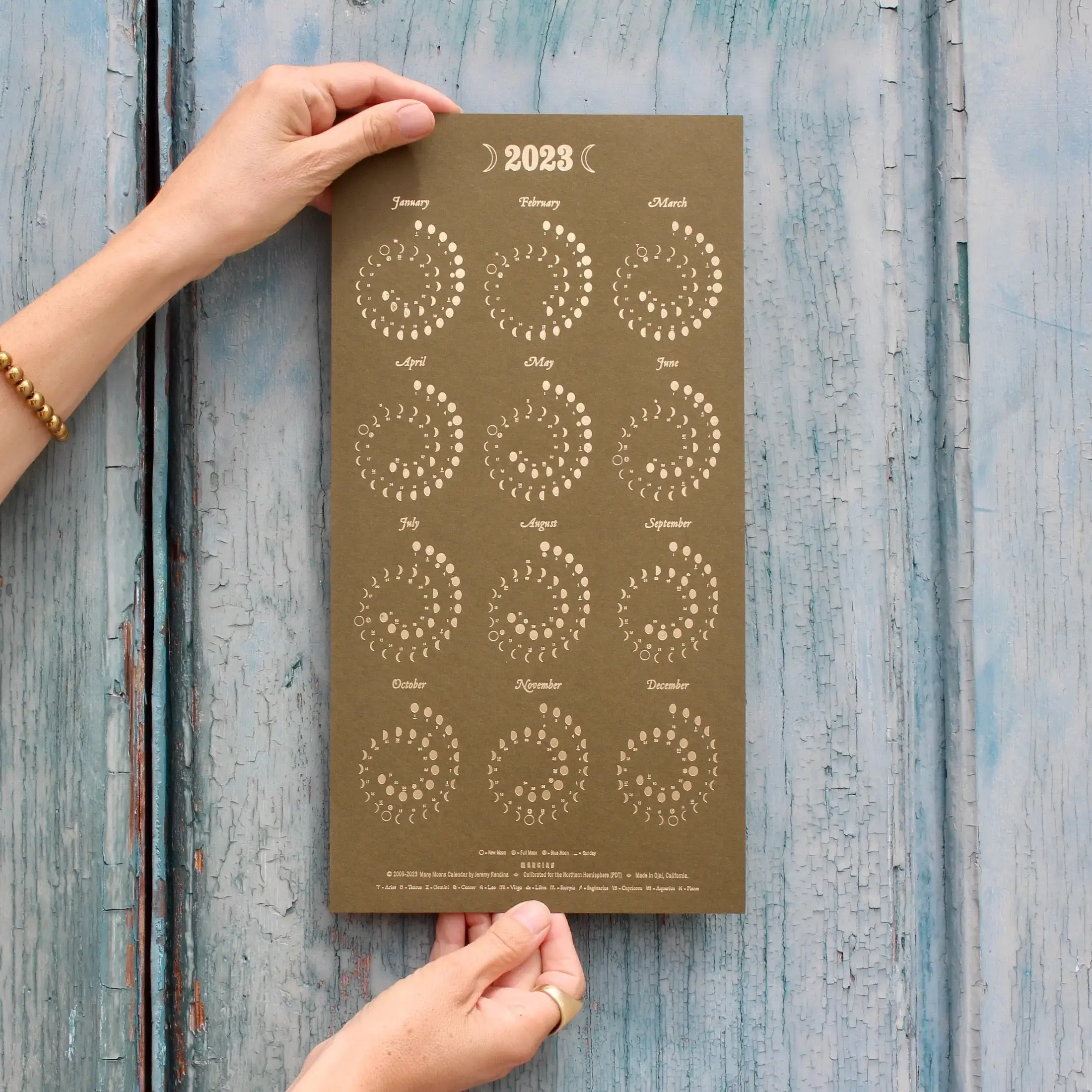 2023 Moon Calendar, Canyon Green