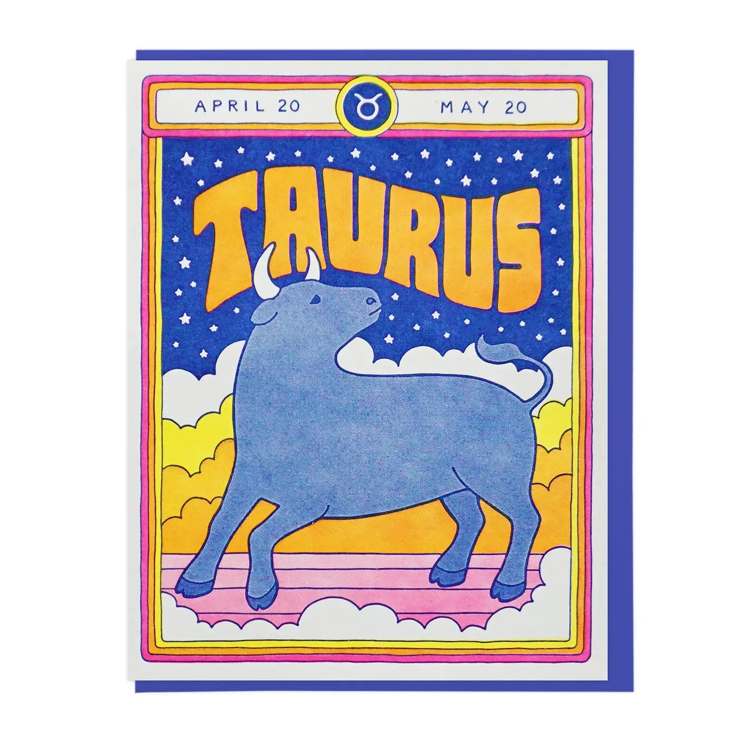 Taurus zodiac astrology card