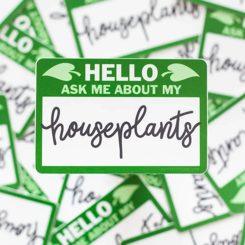 ask me about my houseplants sticker