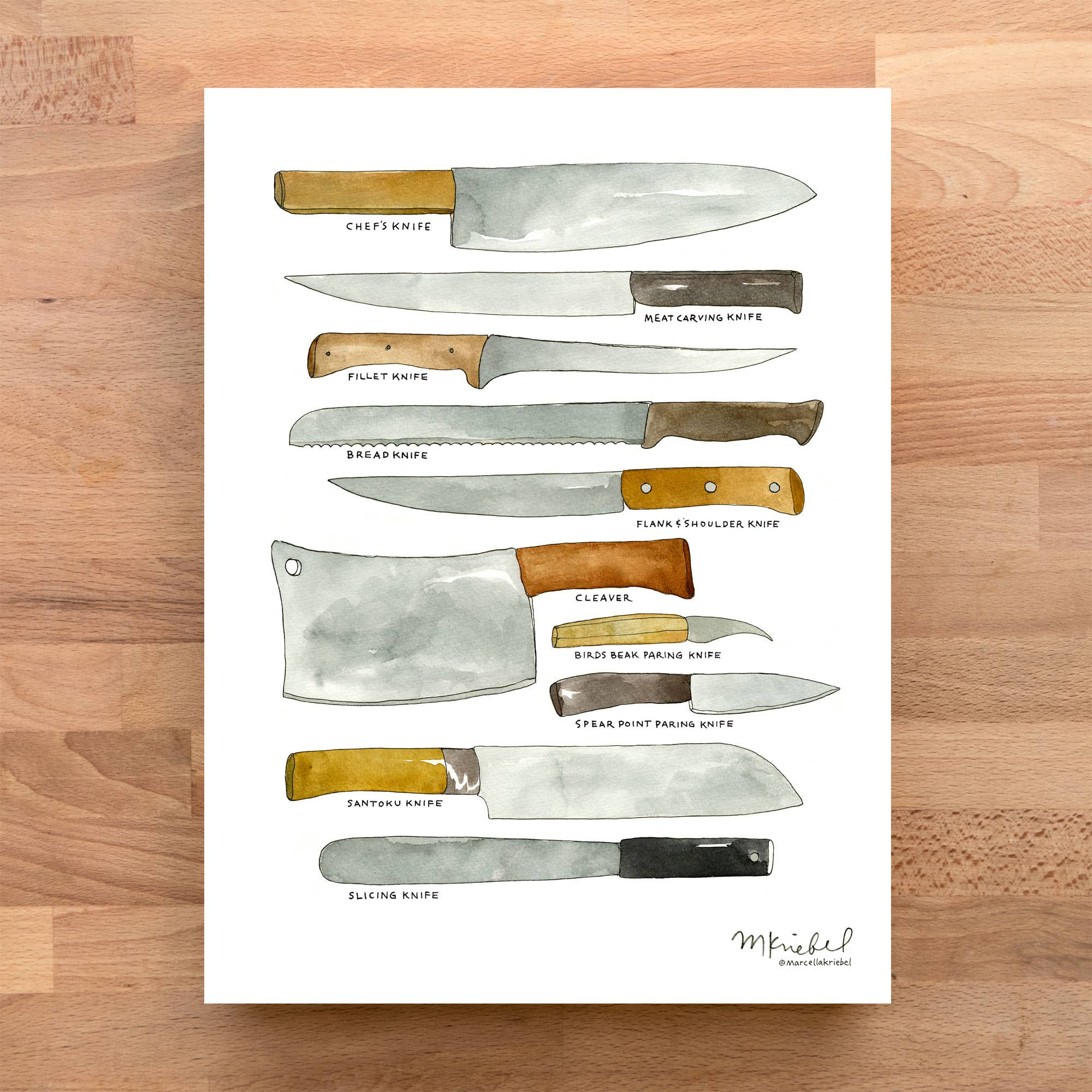 Knives Print by Marcella Kriebel