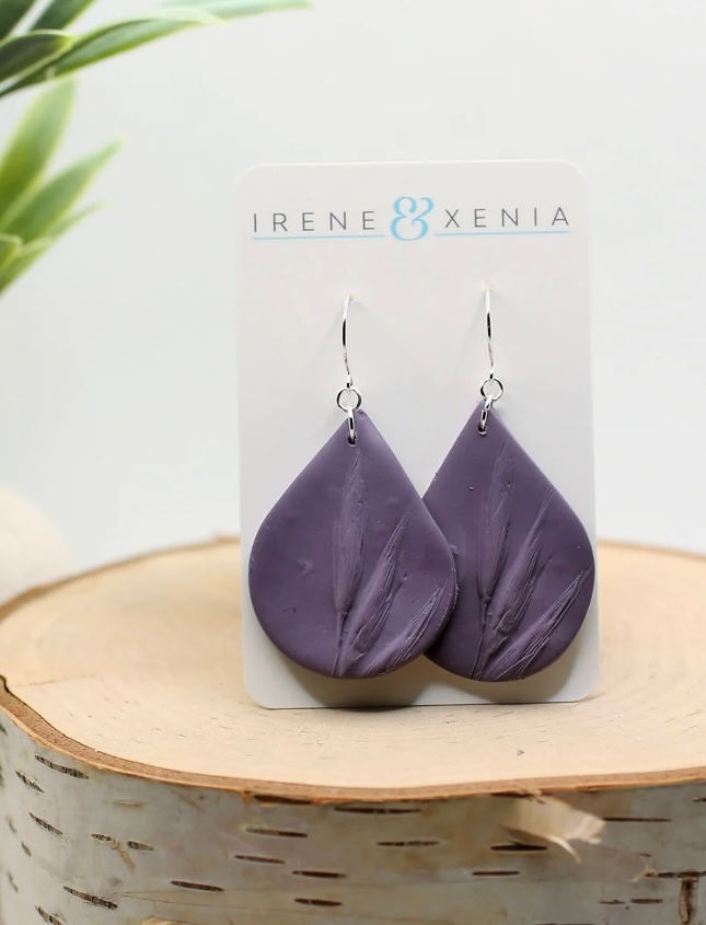 Thumbnail: Leaf Teardrop Earrings, Irene & Xenia