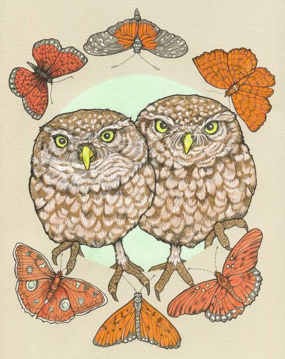 Owl Sisters Print