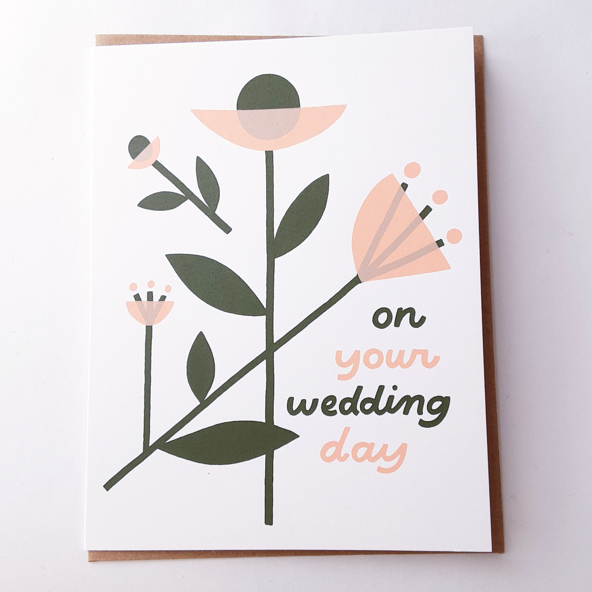 Wedding pink & green floral