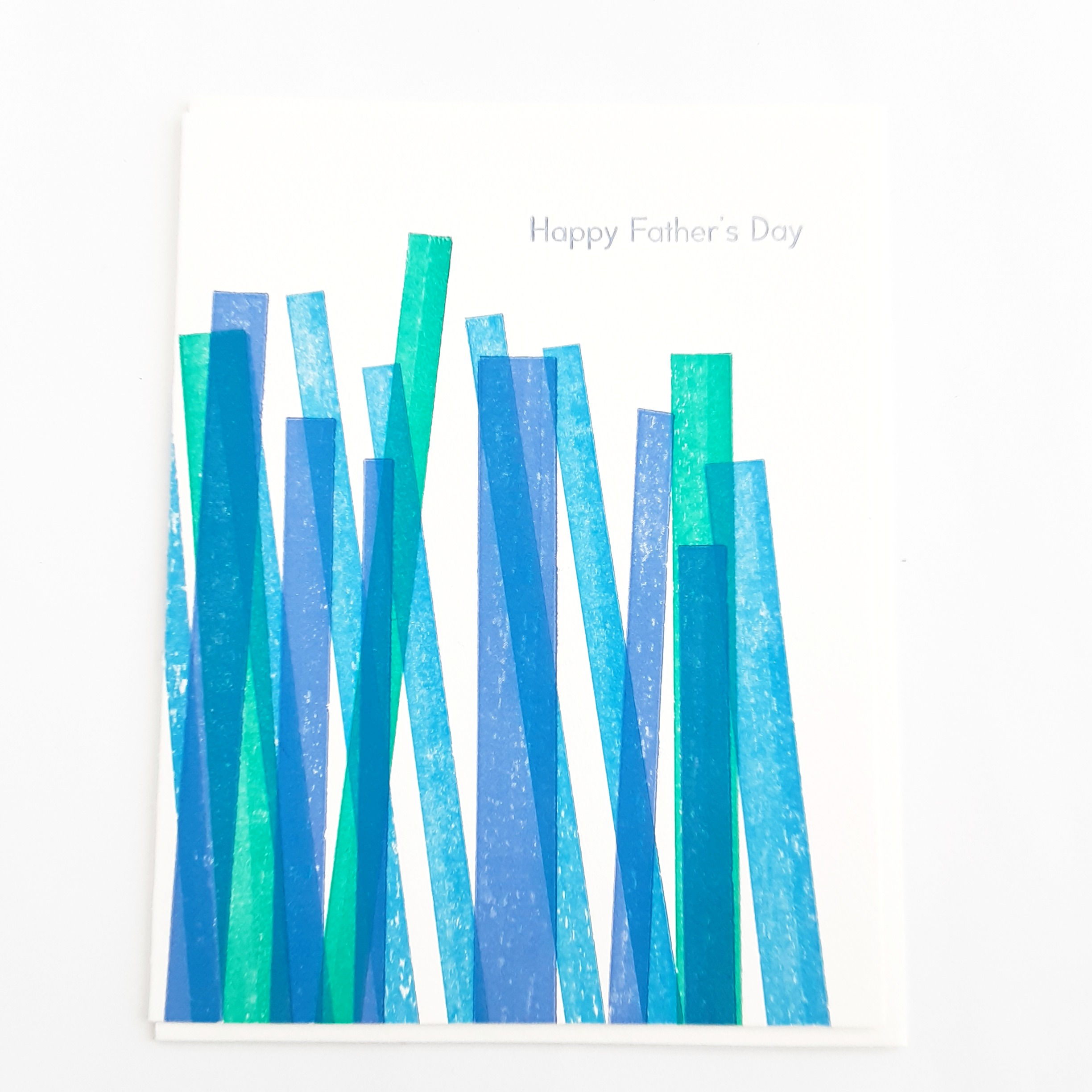 Happy Father's Day blue/green stripe 