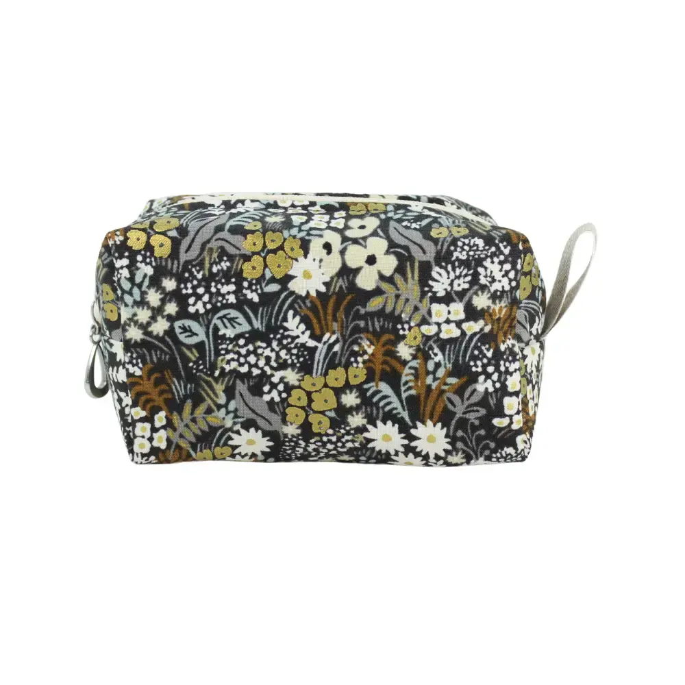 Small Metallic Cosmetic Bag, Bramble