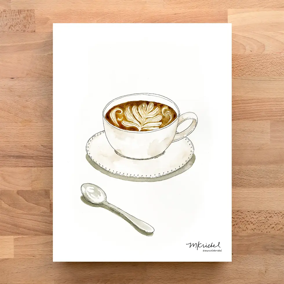 Cappuccino Print by Marcella Kriebel