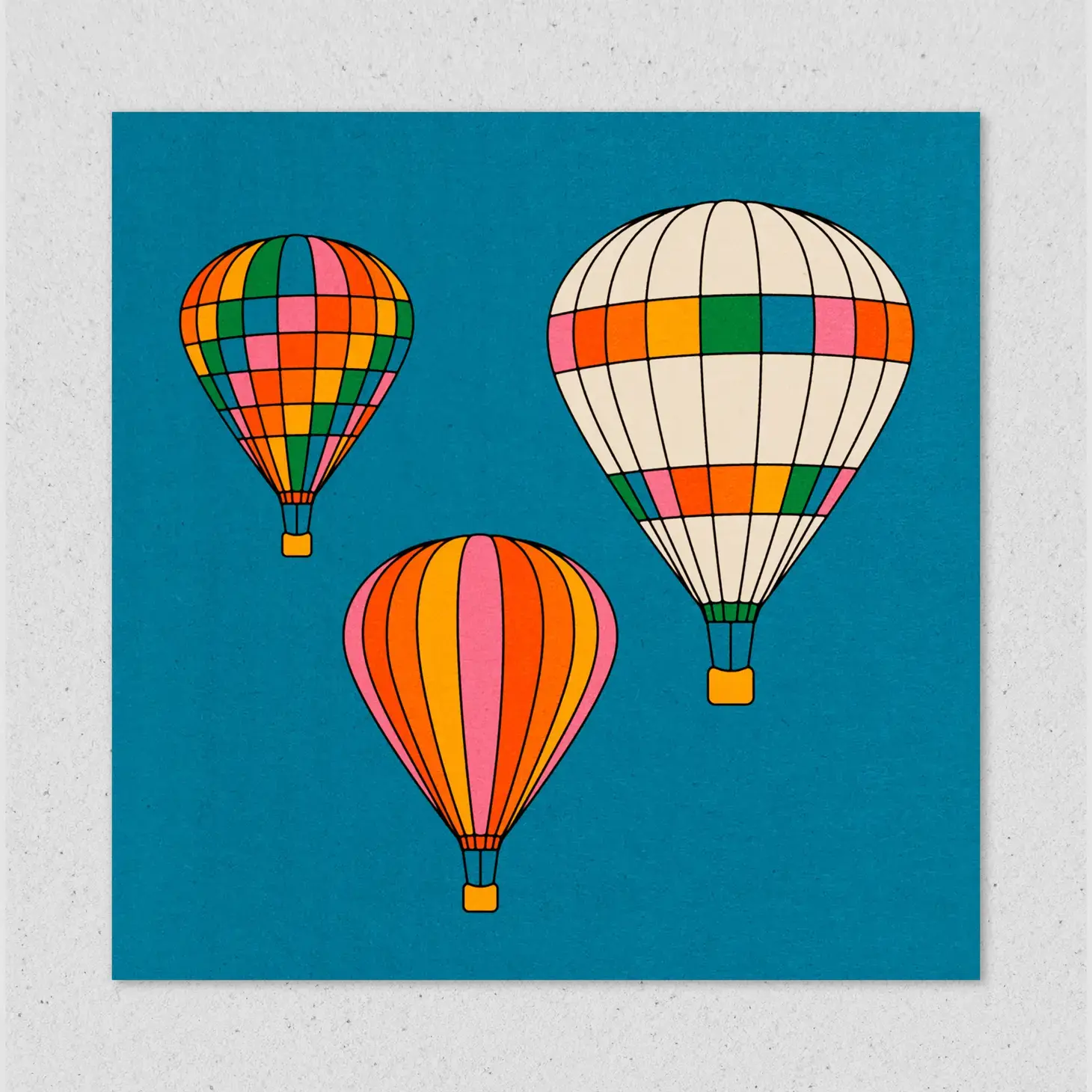 Balloon Race 12x12 Print