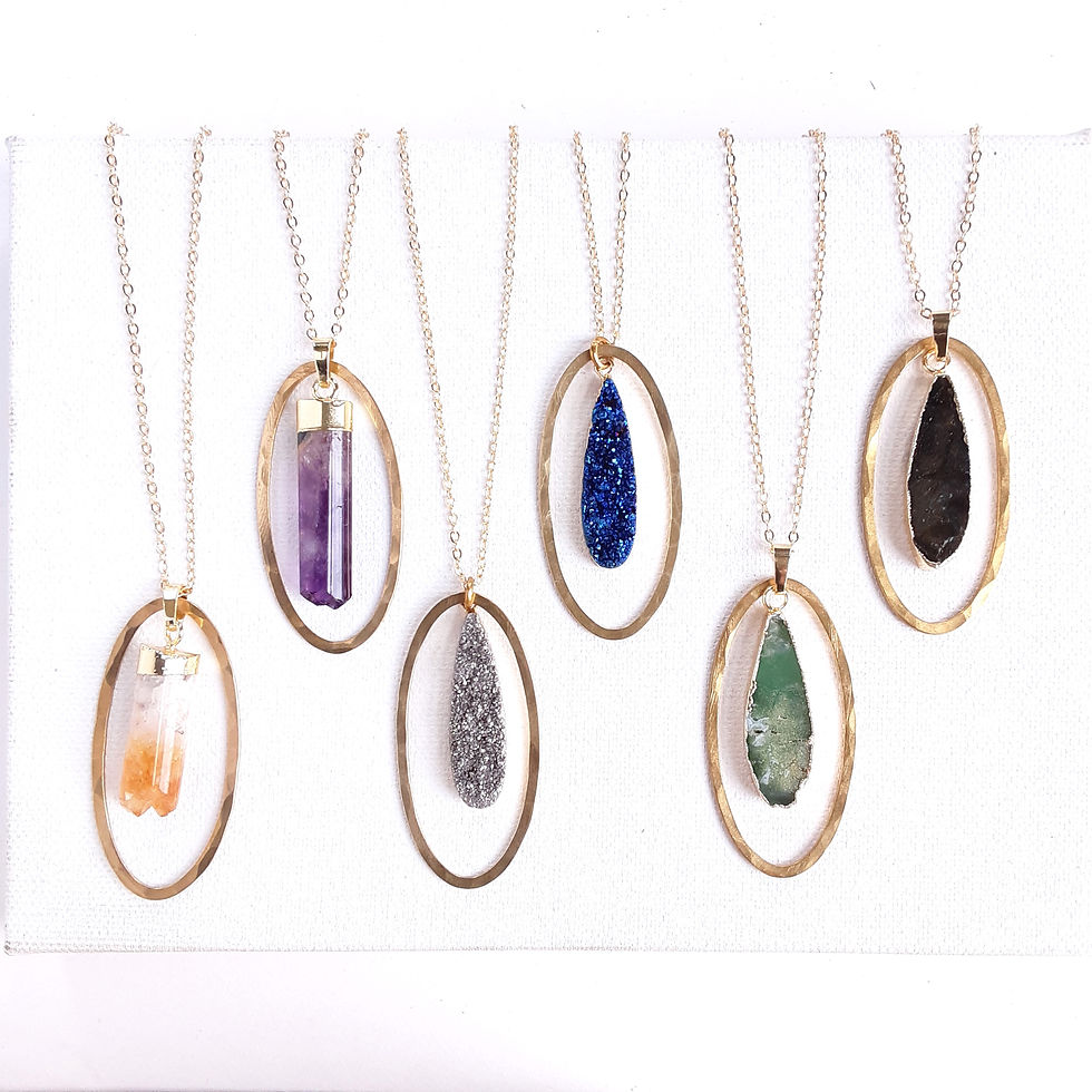 Oval Gem Necklace