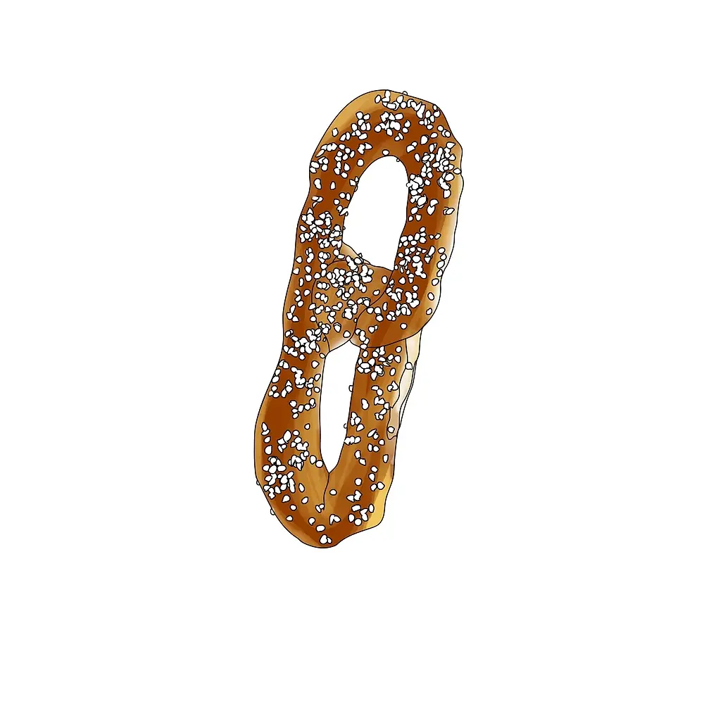 Salty Pretzel Sticker