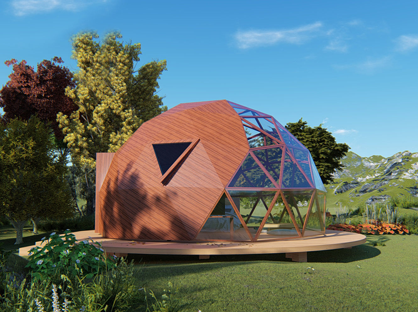 GLASS / ALUMINIUM PANEL DOME