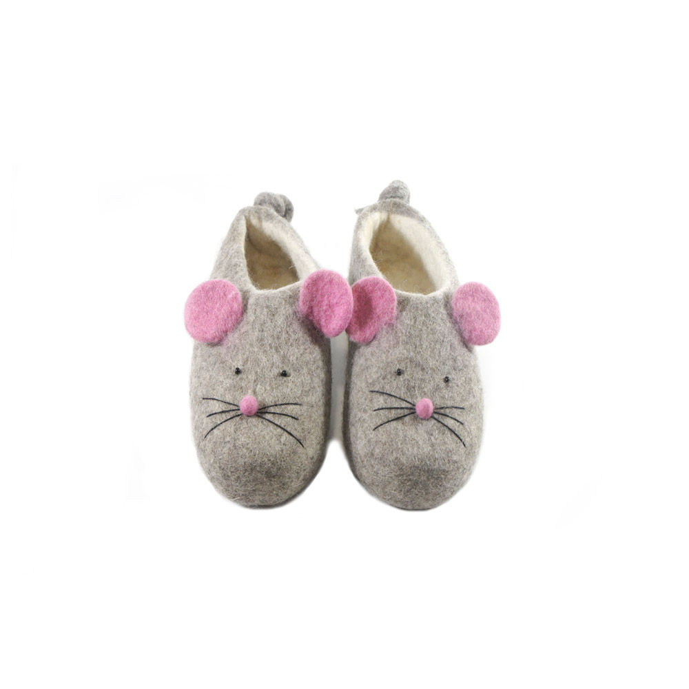 Mousy women felt slippers
