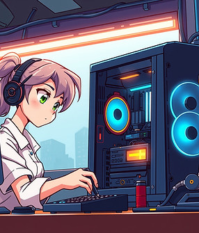 Eye catching Gaming computer being worked on by a technician, Doing repairs and maintenanc