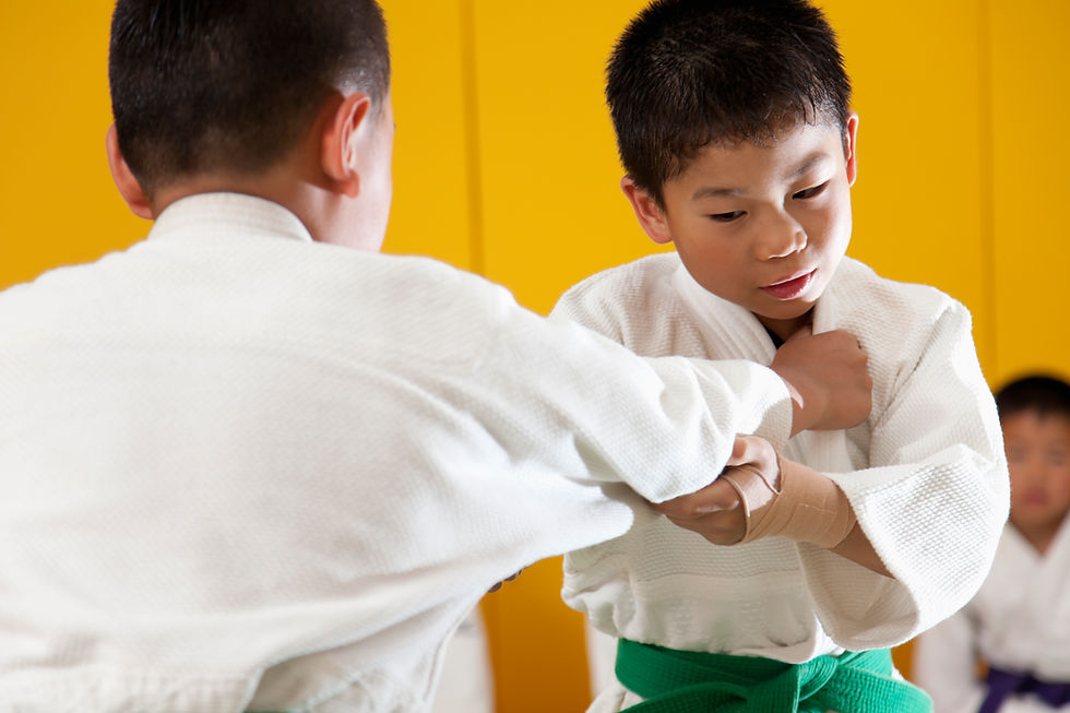 Kids Practicing Judo