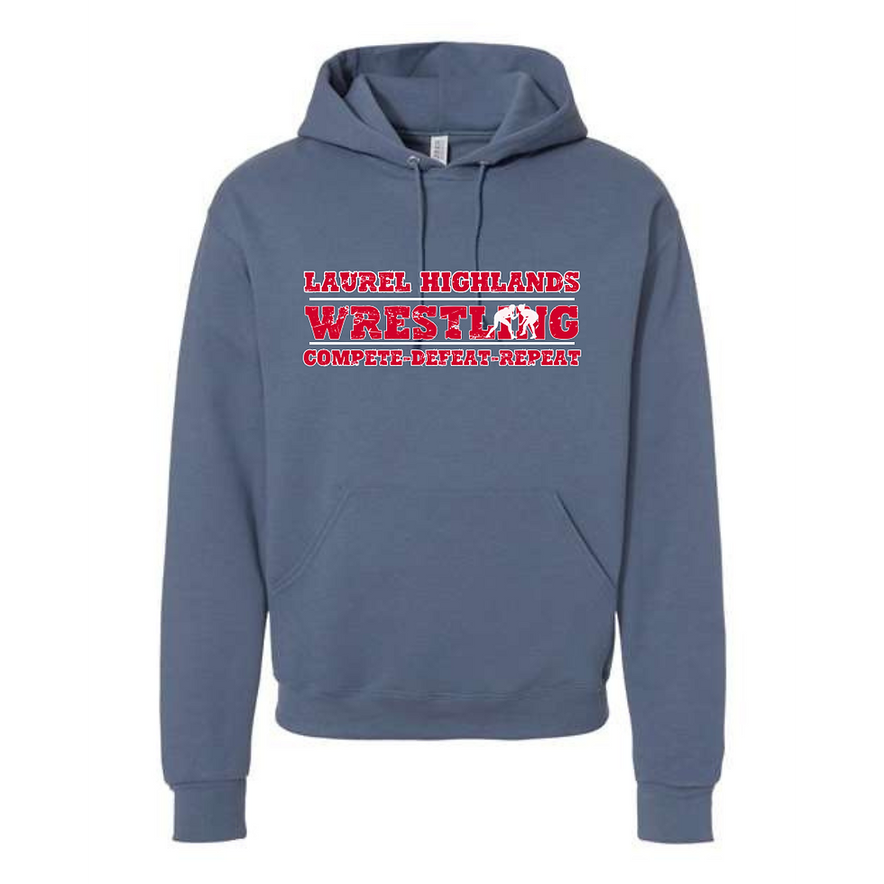 Thumbnail: Hooded Sweatshirt - Girl Wrestlers Compete defeat repeat