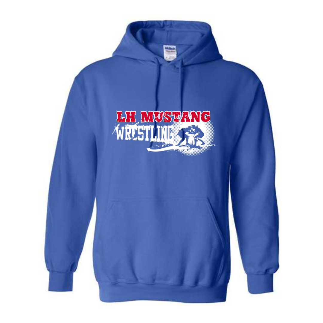 Hooded Sweatshirt - LH Mustang Wrestling