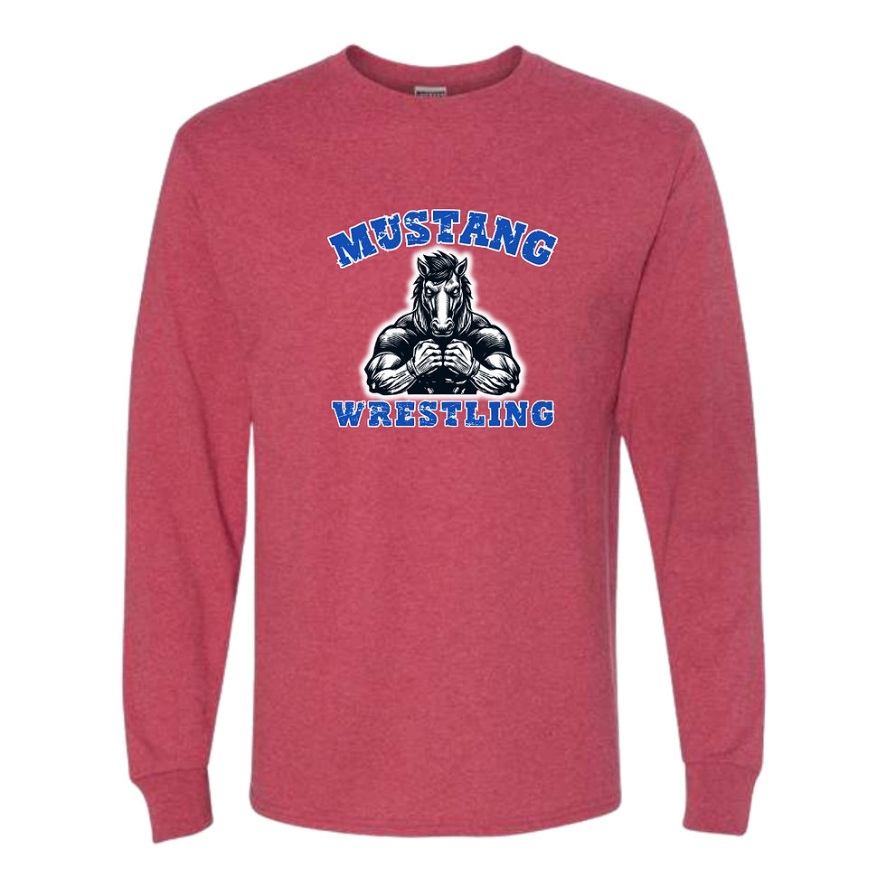 Thumbnail: Long Sleeve T-Shirt - Mustang Wrestling