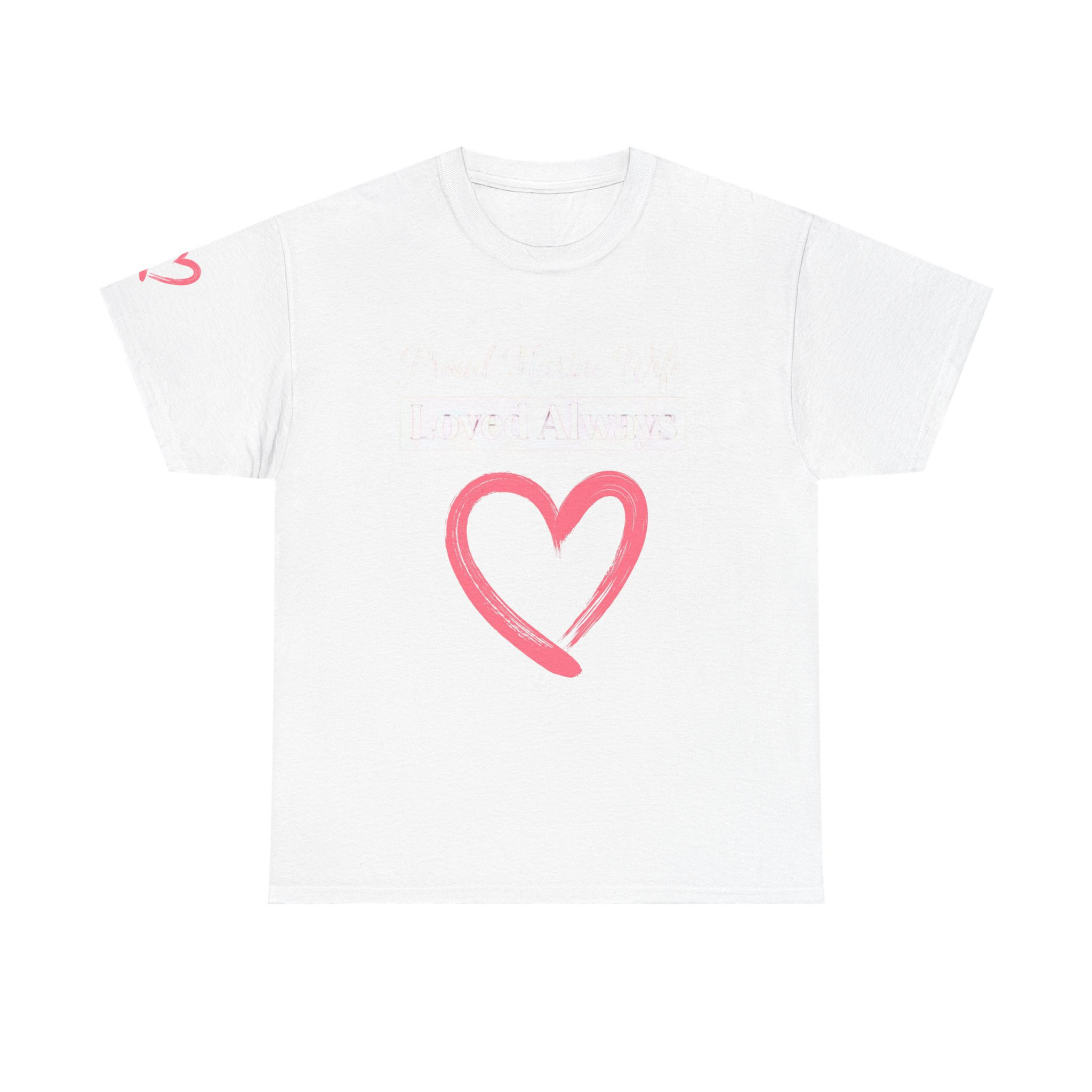 Heart Brushstroke T‑Shirt — Pink Hand‑Painted Heart Tee