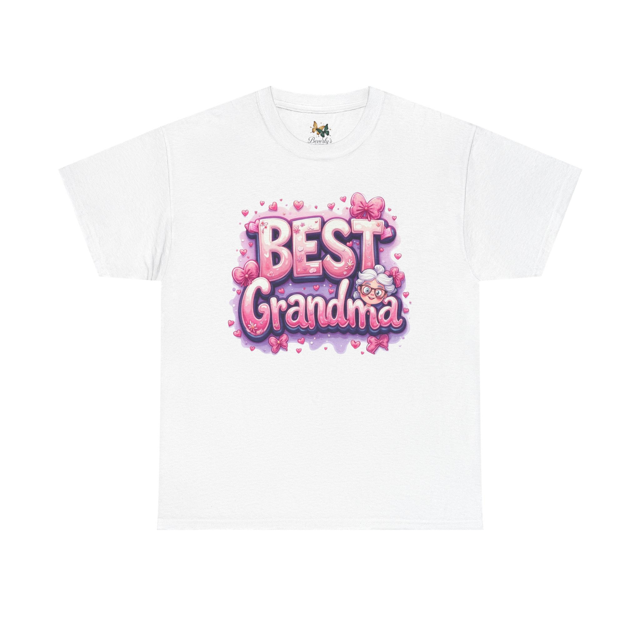 Best Grandma T-Shirt - Cute Pink Graphic Tee for Grandmothers, Mother’s Day Gift