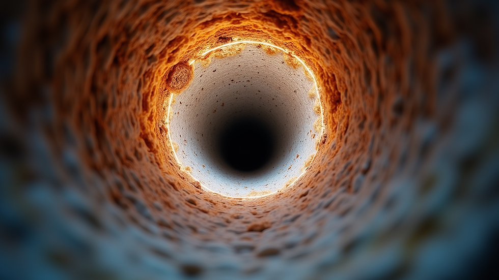 Eye-level view of a heating system duct with visible insulation