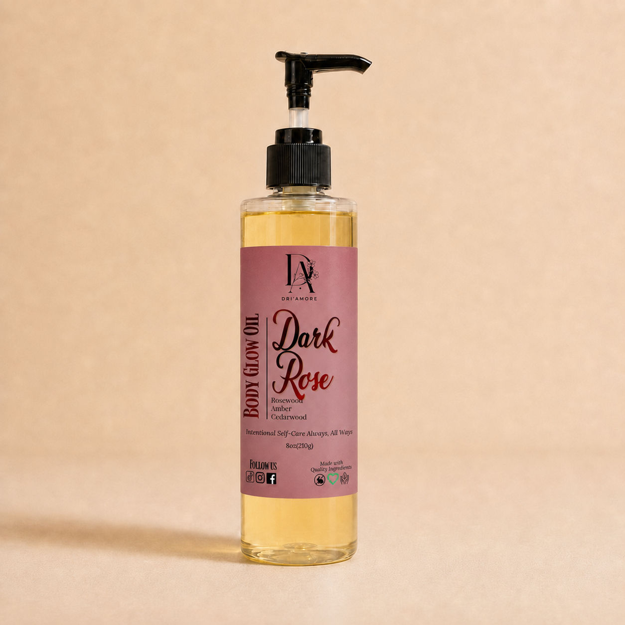 Body Glow Oil - Dark Rose