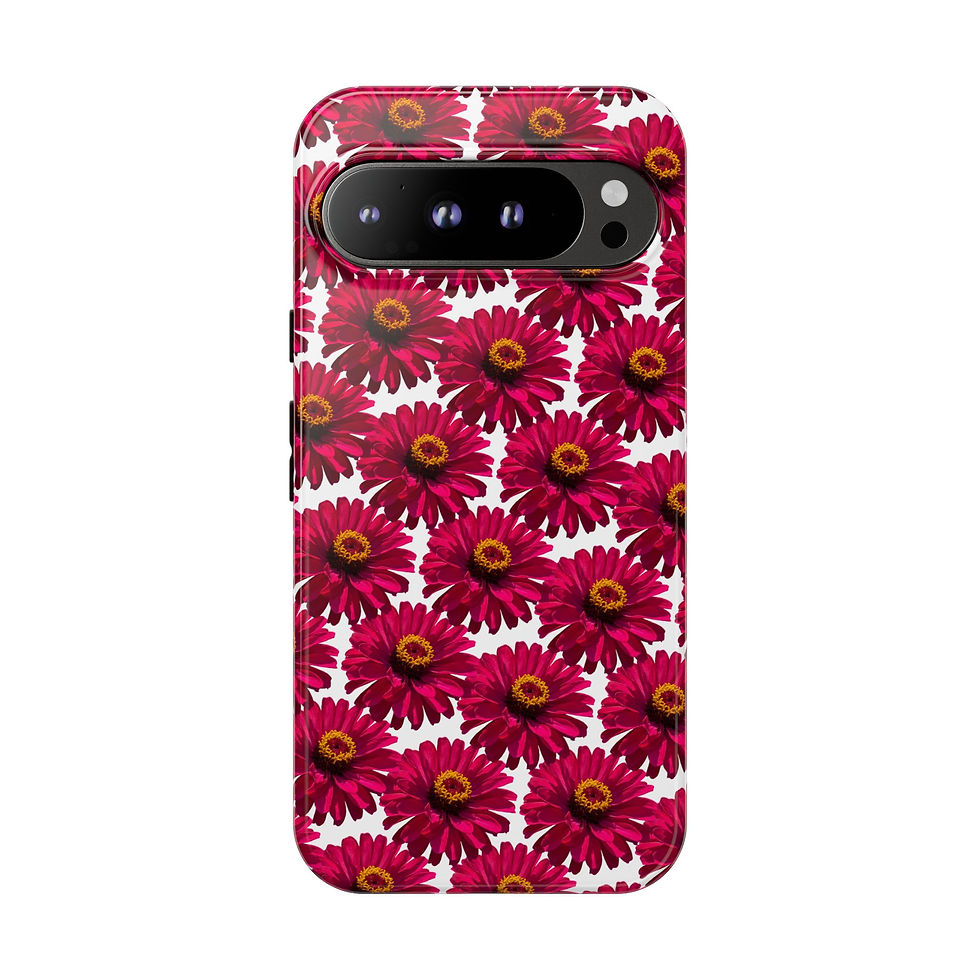 Thumbnail: Pink Zinnias Tough Phone Case 