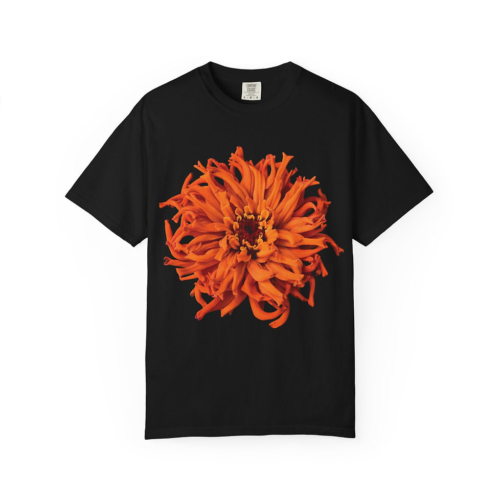 Thumbnail: Orange Ruffle Zinnia Comfort Colors T-Shirt