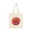 Thumbnail: Pink Zinnia Cotton Canvas Tote Bag