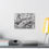 Thumbnail: Black & White Fire Elephant Canvas Print