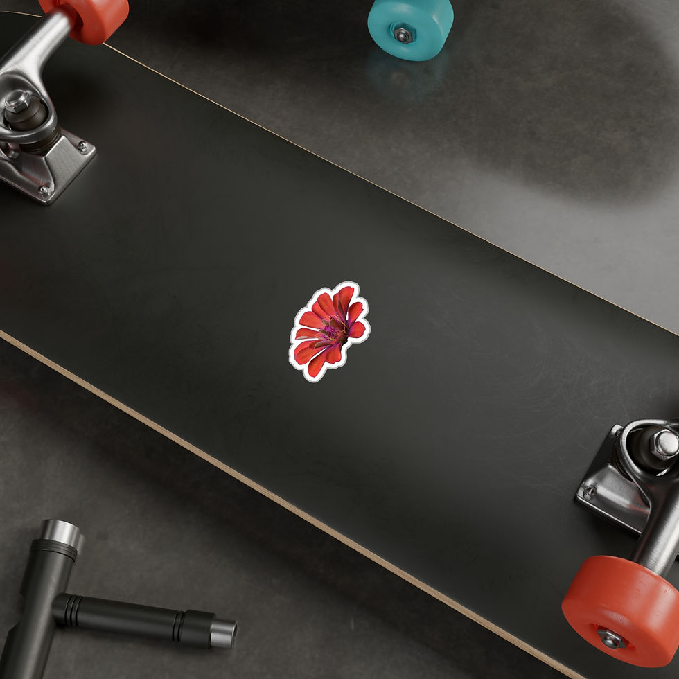 Thumbnail: Red Zinnia Vinyl Decal