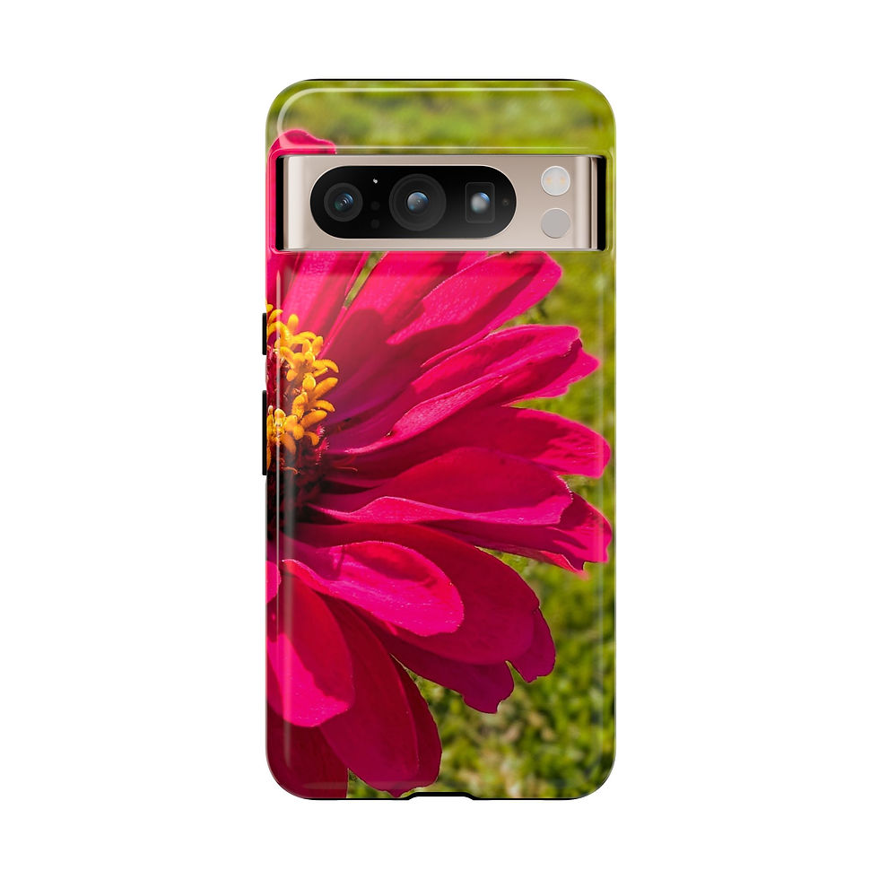 Thumbnail: Bright Pink Zinnia Phone Case, Tough Cases