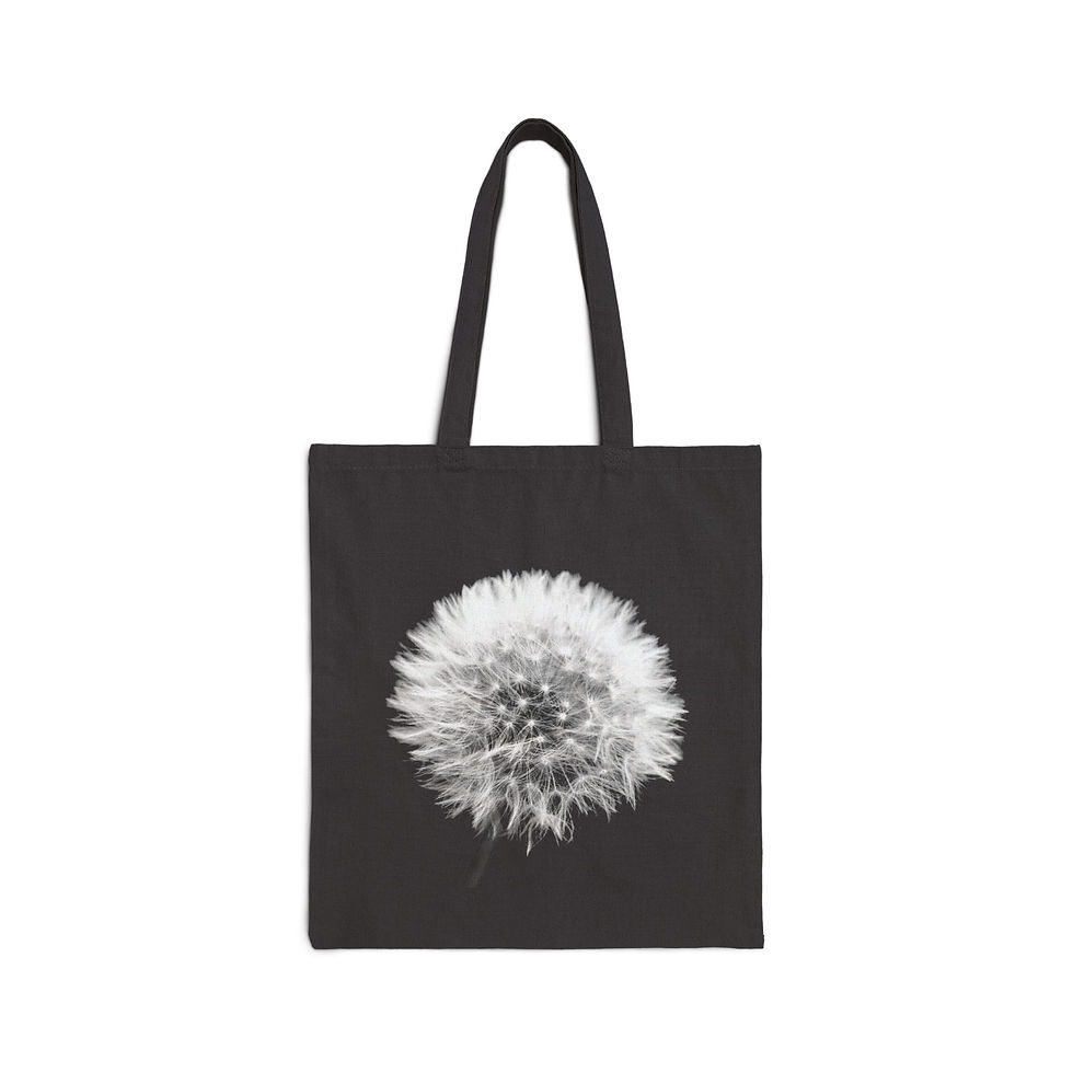 Dandelion Print Cotton Canvas Tote Bag