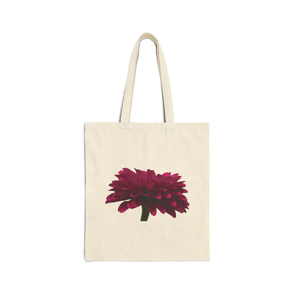 Sideview Zinnia Cotton Canvas Tote 