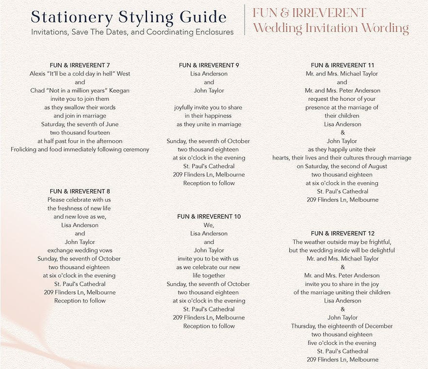 Sincerely Posh Styling Guide (12x12)_27- Fun & Irreverant Wedding Invitaiton Wording 2.jpg