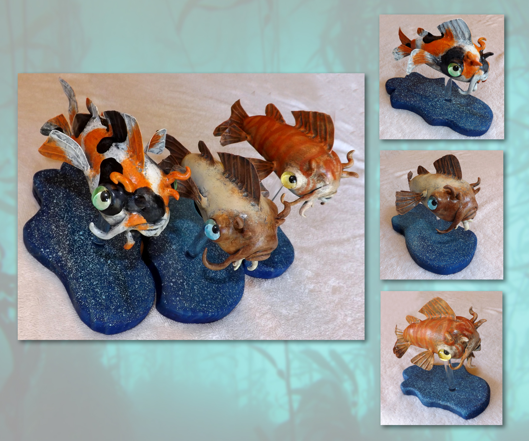 Catfish Platter: Calico, Siamese, Tabb