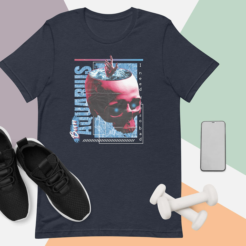 Thumbnail: Born Aquarius Horoscope Unisex T-Shirt