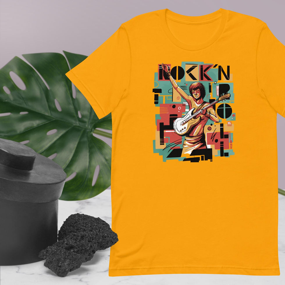 Thumbnail: Rock Musician Abstract Unisex T-Shirt