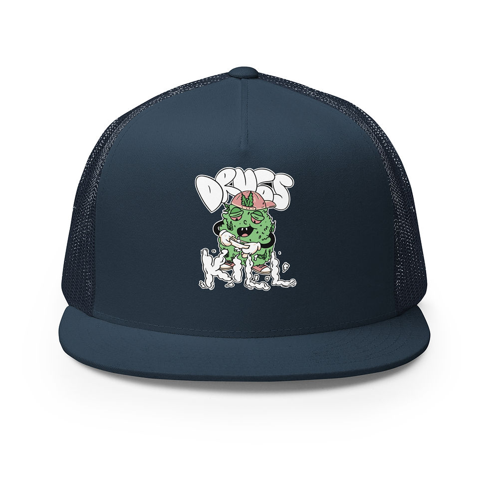 Thumbnail: Drugs Kill Custom Print Trucker Cap 