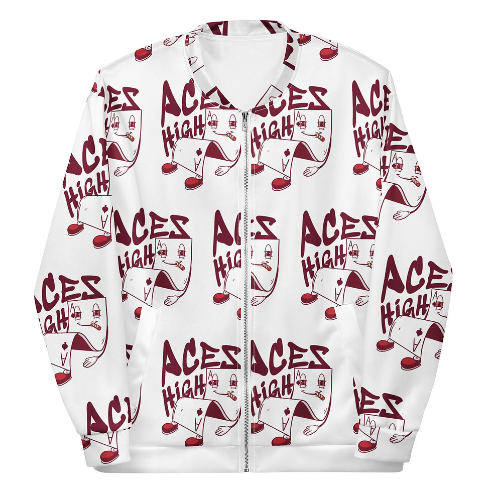 Thumbnail: Aces High Unisex Bomber Jacket