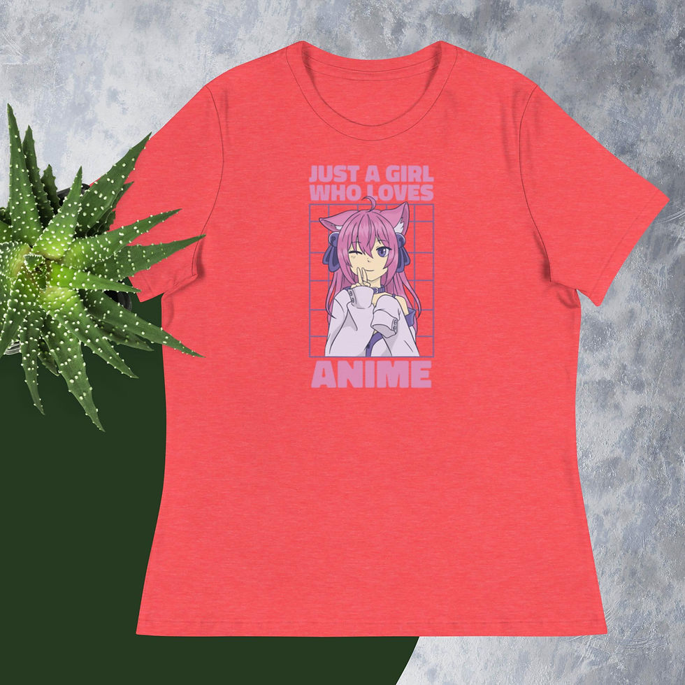 Thumbnail: Girl Who Loves Anime Women's Relaxed T-Shirt